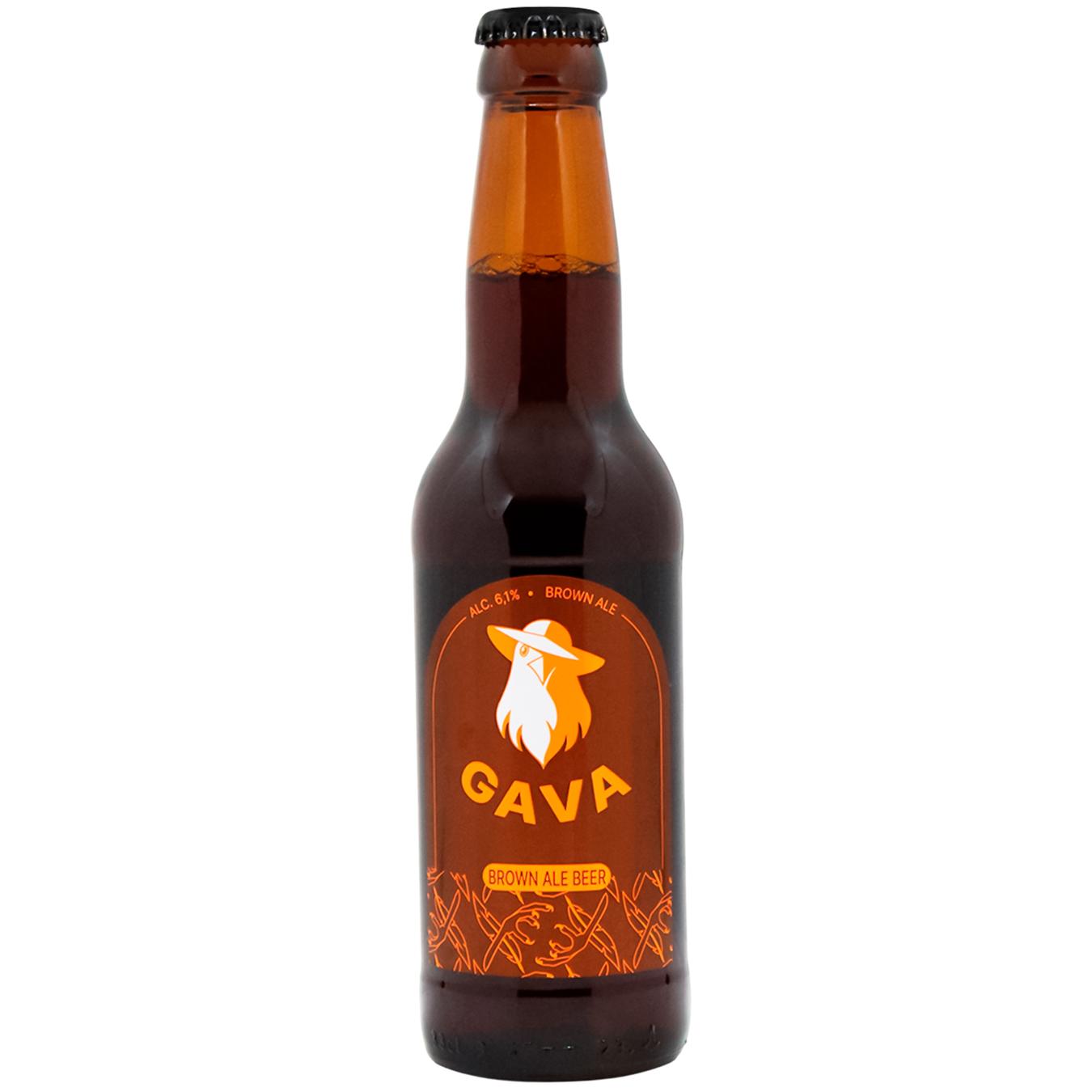 Пиво Gava Brown Ale темне нефільтроване 0,33 л