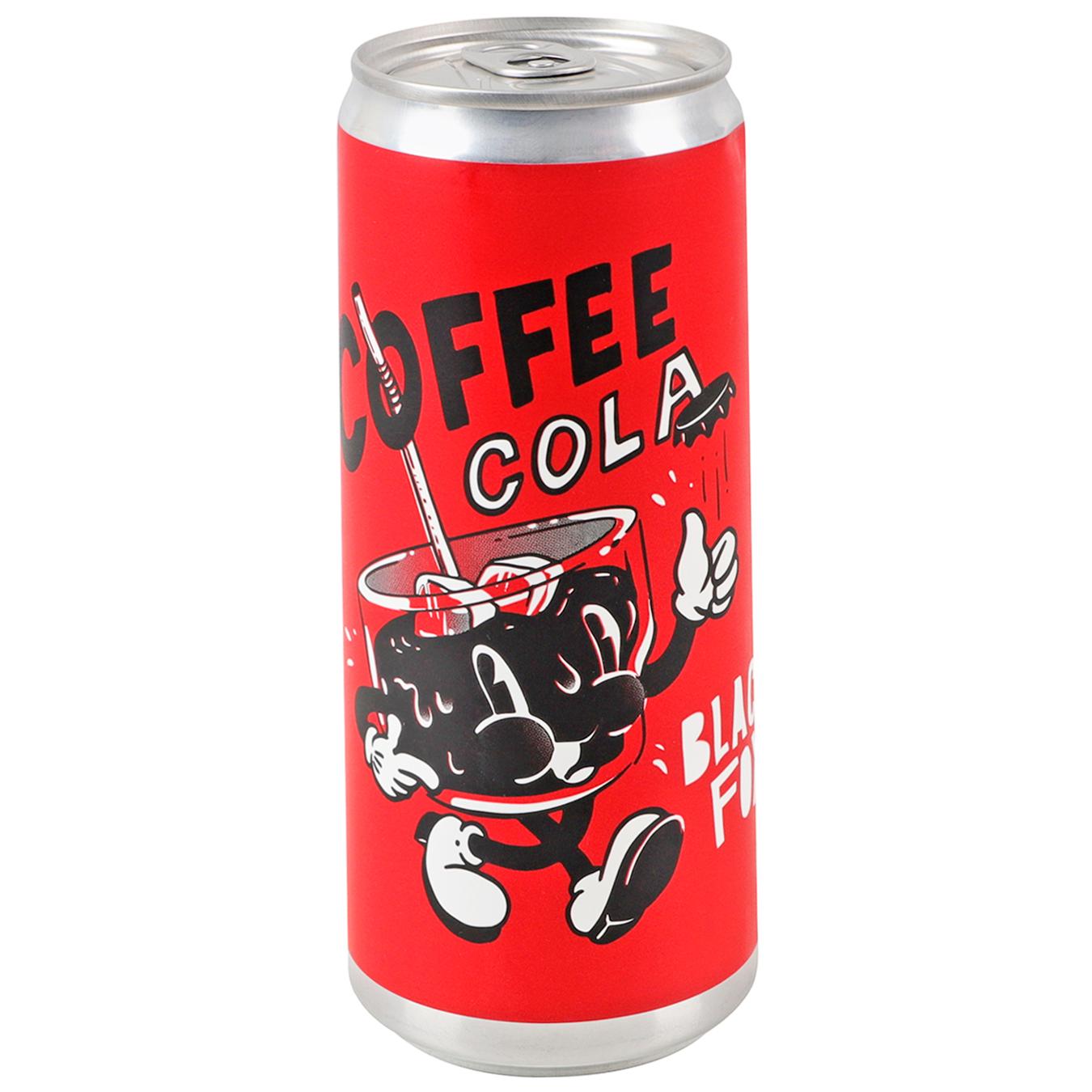 Газированный напиток Coffee Cola Black Fox 0,33 л