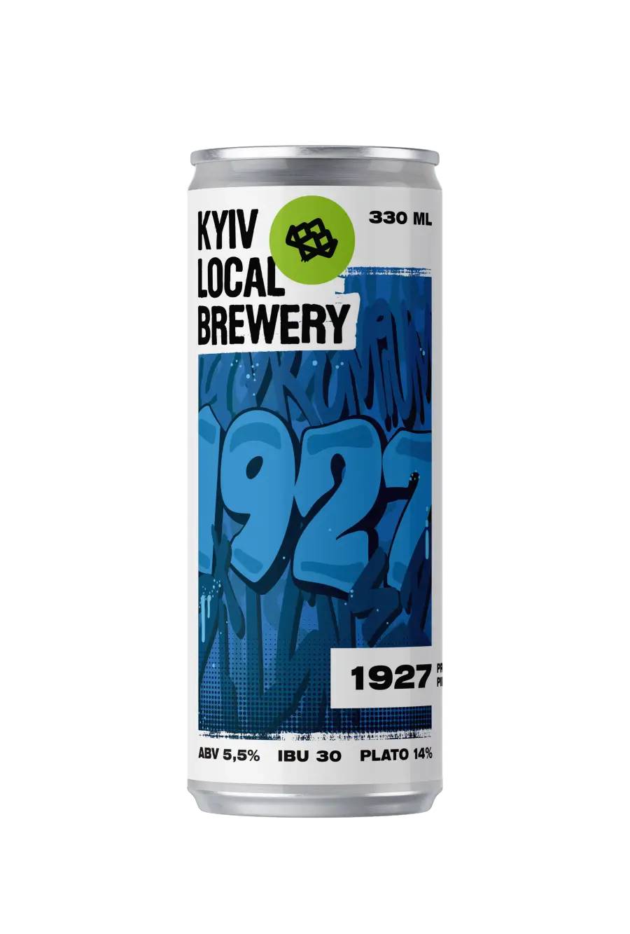 Kyiv Local Brewery 1927 Premium Pilsner світле 0,33 л
