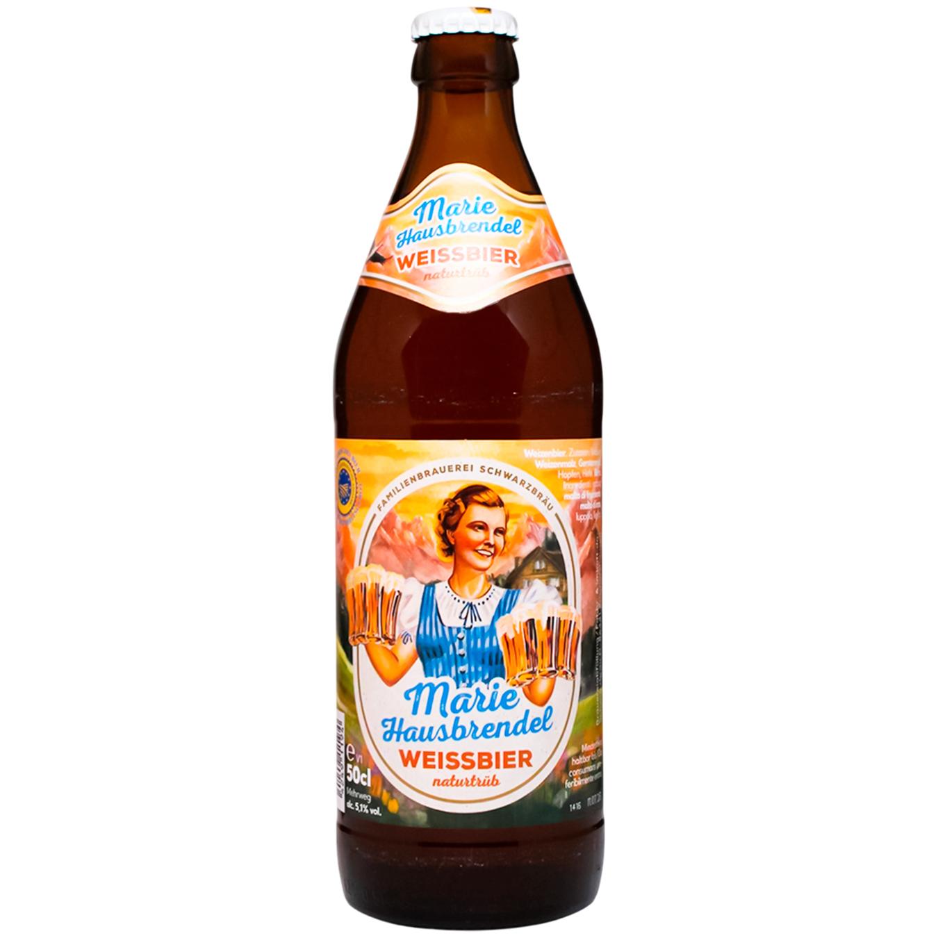Schwarzbrau Marie Hausbrendel Weissbier світле нефільтроване 0,5 л