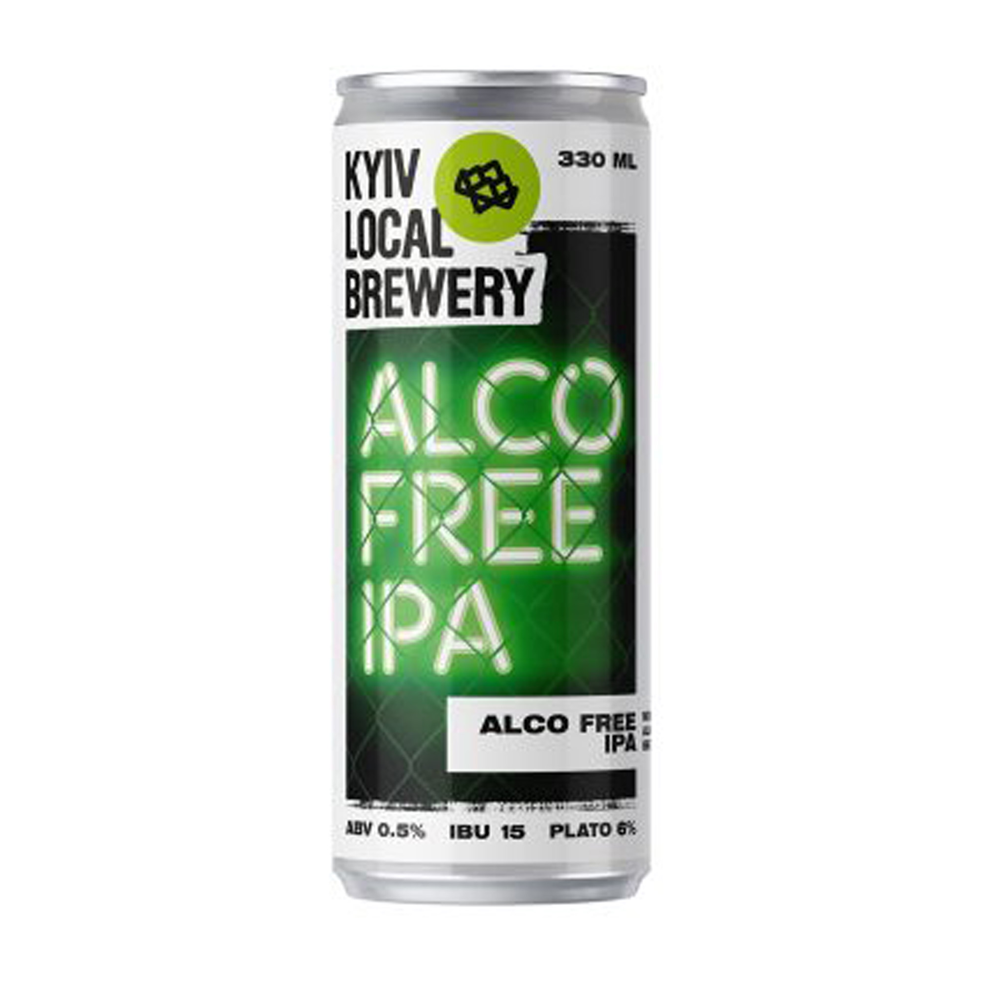 Пиво Kyiv Local Brewery Alco Free IPA безалкогольне нефільтроване 0,33 л