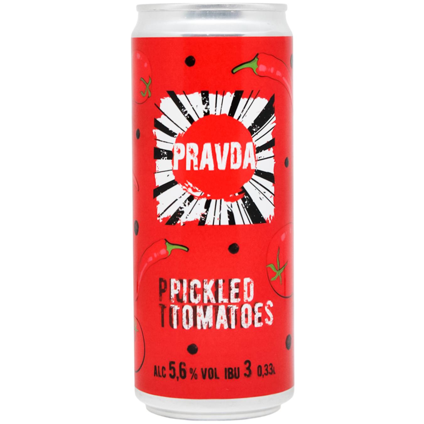 Pravda Pickled Tomatoes світле нефільтроване 0,33 л