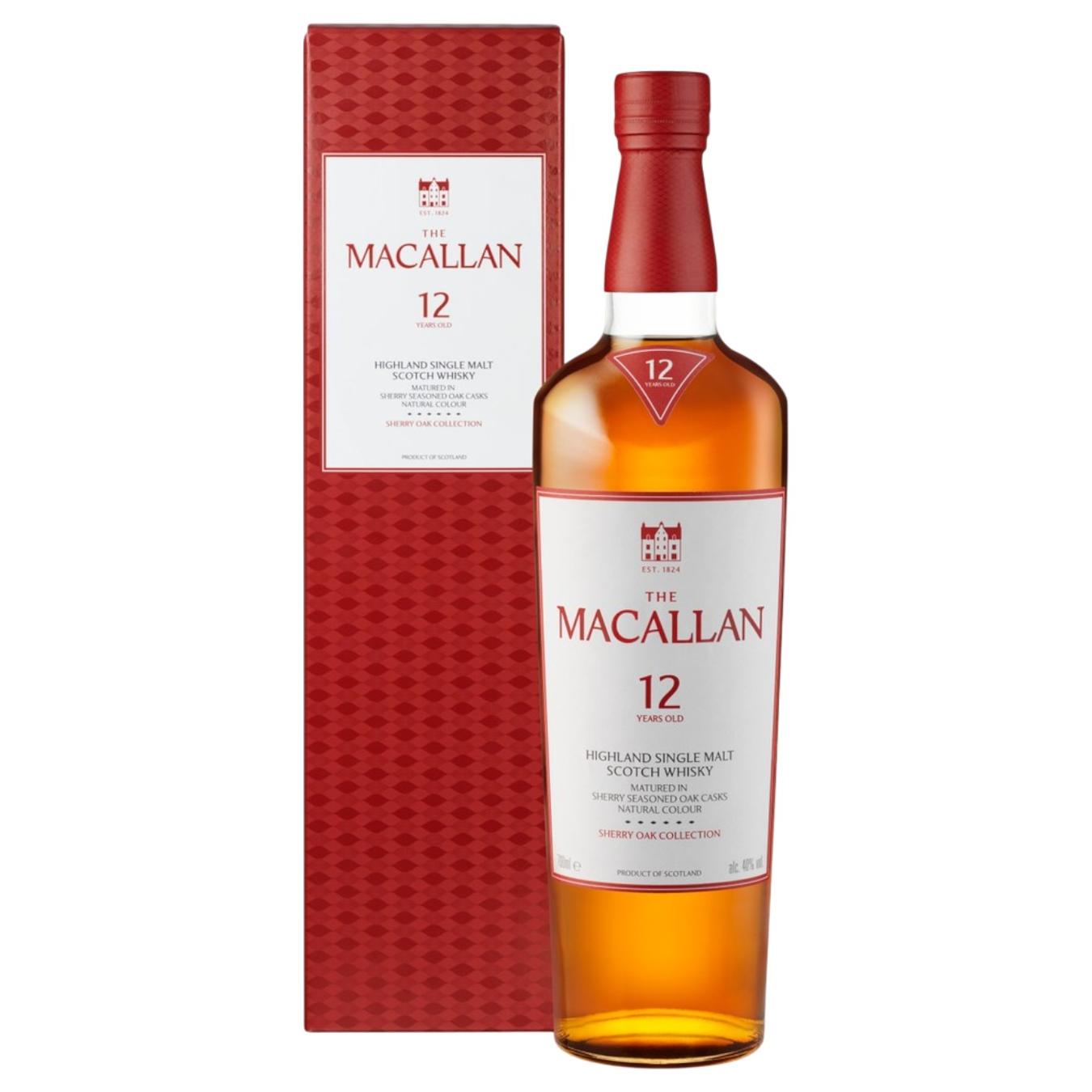 Віскі односолодовий Macallan Sherry Cask 12 Y.O 0,7 л купити за
