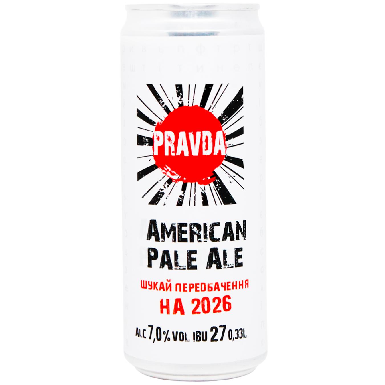 Pravda American Pale Ale світле нефільтроване 0,33 л