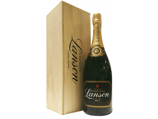 Champagne Lanson Le Black Label Brut Magnum (wooden case) фото