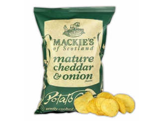 Чипсы Mackie's со вкусом выдержанного сыра Чеддер и лука фото