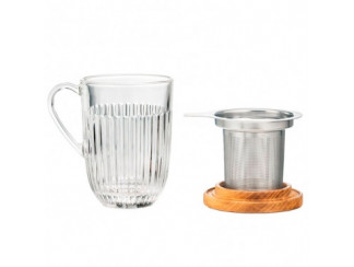 Чашка + ситечко + дерев'яна кришка La Rochere фото