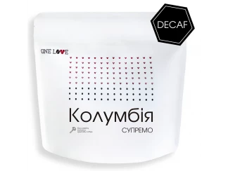 Кофе свежеобжаренный без кофеина Колумбия Супремо Декаф ONE LOVE 250 г