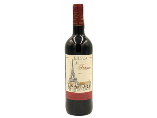 Вино сухое красное «Lettres de France» Cabernet Sauvignon Pays d'Oc Rouge 0,75 л