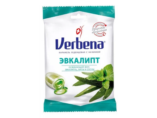 Леденцы Verbena Эвкалипт с травами и витамином С фото 