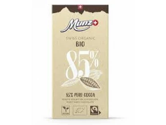 Чорний шоколад 85% органічний Munz фото