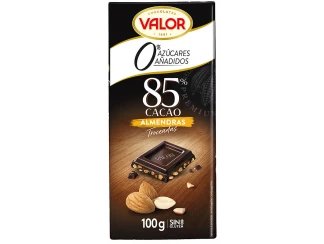 Черный шоколад с миндалем 85% Valor фото