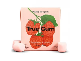 Жевательная резинка без сахара со вкусом малины и ванили True Gum фото