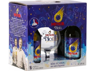 Набір Meteor Christmas Beer Gift Pack (4x25cl +1 glass) фото