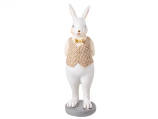 Декоративна фігурка Кролик у світлому жилеті 15 см LEFARD фото