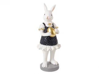 Декоративная фигурка Кролик в темном платье 20 см LEFARD фото