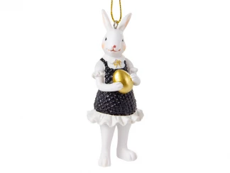 Декоративная фигурка Кролик в темном платье 10 см LEFARD фото