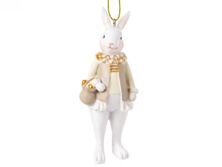 Фігурка декоративна Кролик з кошиком 10 см LEFARD фото