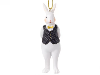 Фігурка декоративна Кролик у темному жилеті 10 см LEFARD фото