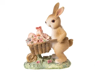 Фігурка декоративна Кролик з квітами LEFARD фото