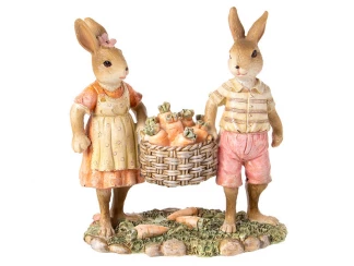 Фігурка декоративна Кролики з врожаєм LEFARD фото