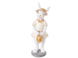 Фигурка декоративная Кролик в кремовом платье 15см LEFARD фото