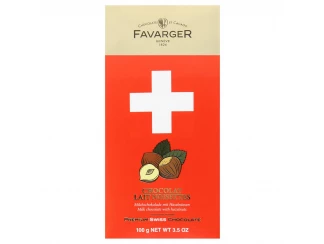 Шоколад молочний з карамеллю та фундуком Premium Swiss Chocolate Favarger фото