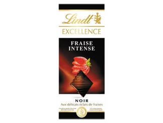 Чорный шоколад Lindt Excellence с клубникой 100 г