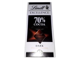 Черный шоколад Lindt Excellence 70% горький 100 г