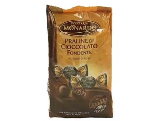 Конфеты пралине черный шоколад с ромом Monardo фото