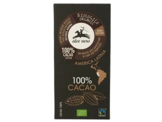 Шоколад екстра чорний 100% Fairtrade America Latina Alce Nero фото