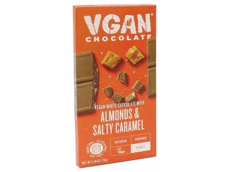 Вегетарианский белый шоколад с миндалем и соленой карамелью VGAN фото