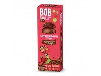 Конфеты натуральные Яблочно-Клубничные в молочном шоколаде Bob Snail 30 г