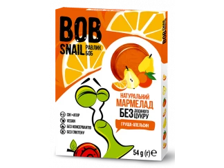 Мармелад натуральный фруктовый Груша-Апельсин Bob Snail 54 г