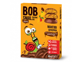 Конфеты натуральные манговые в молочном шоколаде Bob Snail 60 г