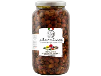 Черные оливки Leccino без косточек Le Bonta' del Casale фото