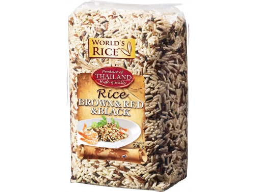 Рис коричневий+червоний+чорний Worlds Rice фото 